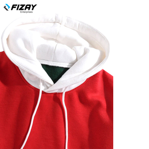 Vente en gros de sweats à capuche pour hommes, hiver, en polaire unie, coupe ample, patchwork, pour le sport, marque privée - Product Image 5