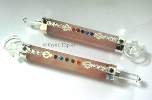 Varitas de Chacras de Cuarzo Rosa, con estrella Merkaba, varitas de Chacras de cuarzo rosa con estrella Merkaba, la mejor oferta - Product Image 2