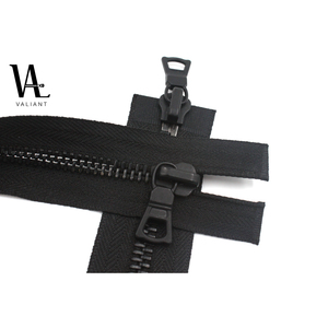 #3 #5 #8 #10 nickel noir pistolet dents longue chaîne double extrémité ouverte fermeture à glissière en métal pour sac et veste et tissu et de vêtement - Product Image 1