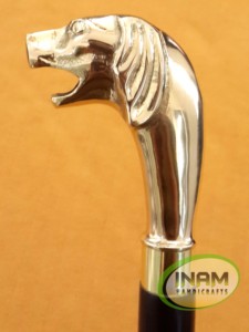 <b>Vintage</b> Quality Unique Item Handmade Wooden Walking <b>Stick</b> with Golden Brass Animal Handle - Product Image 2