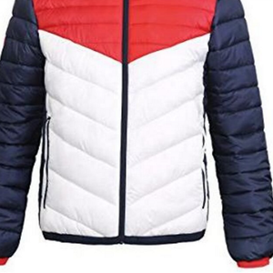 New Arrival Hot Oem Zip up Winter 100% Polyester Color Block Winter Padded <b>Hoody</b> Bomber Jackets Men - Product Image 6