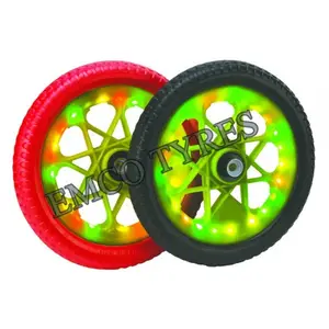 14 Zoll Eva Reifen Reifen Reifen mit 355 mm Durchmesser für Kinder in Rot und Grün attraktive LED-Licht E-14T