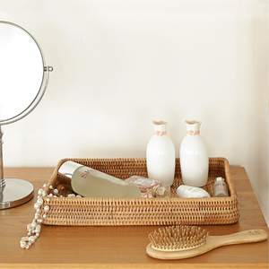 Panier rectangulaire en bambou tissé à la main, bac en rotin de mer, de haute qualité, bon marché, offre spéciale - Product Image 4