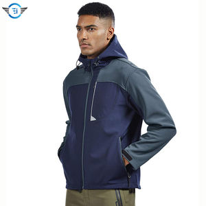 Veste à capuche imperméable et respirante pour homme avec fermeture à glissière avant Manteau de pluie coupe-vent pour l'hiver et l'extérieur - Product Image 4