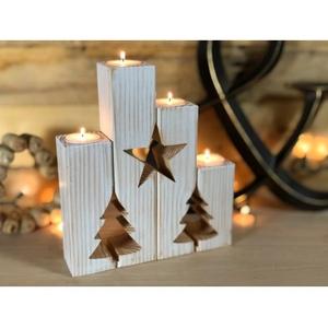 Soporte de madera sólida para velas, diseño de resina, soporte de vela de madera Natural, el mejor regalo para forma cuadrada - Product Image 2