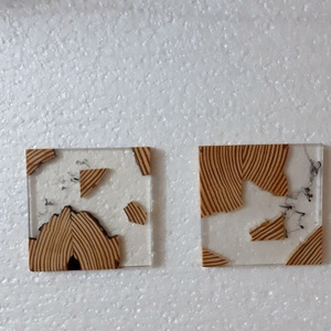 Posavasos de madera de pino, resina epoxi, decoración del hogar, flor de imitación antigua, decoración europea para el hogar, CI211 pulido 34648 - Product Image 3