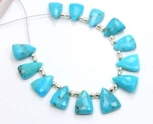 Bracelet motif beauté au bois dormant de haute qualité Arizona Turquoise perles à facettes en vrac perles de pierre naturelle brin bijoux - Product Image 4