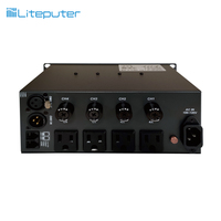 Liteputer Pack de gradateurs DMX-512 à 4 canaux, technologie de pointe, AC100-120V/200-240V, charge maximale 3600W, capacité totale 15A, connecteurs XLR/RJ-12