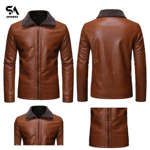 Veste en cuir véritable personnalisée pour hommes vestes de moto sport hiver vestes en cuir pur tissu en cuir manteau d'hiver teint uni - Product Image 6