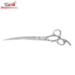 กรรไกรตัดขนสัตว์เลี้ยงแบบโค้งสำหรับคนถนัดขวา ผลิตจากเหล็กกล้าไร้สนิม 4Cr13 คุณภาพสูง พร้อมด้ามจับยาง ราคาดีที่สุด รับทำโลโก้ตามสั่ง - Product Image 4