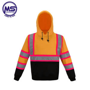 Sudadera DE SEGURIDAD reflectante de seguridad para invierno, Sudadera con capucha de alta visibilidad, 100% de lana, servicio OEM personalizado, sólido, venta al por mayor, PK - Product Image 6