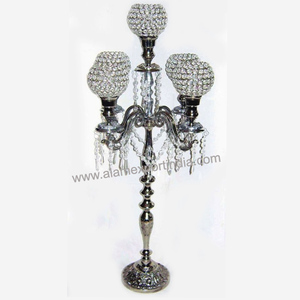 5 brazos decoración del hogar velas cena boda fiesta candelabros de metal retro titular centro de mesa - Product Image 2
