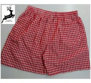 tirupur wholesale cheap cotton boxer MENS woven Plaid Boxer shorts custom elastic poly cotton CHEAP MENS OEM woven Boxer Shorts