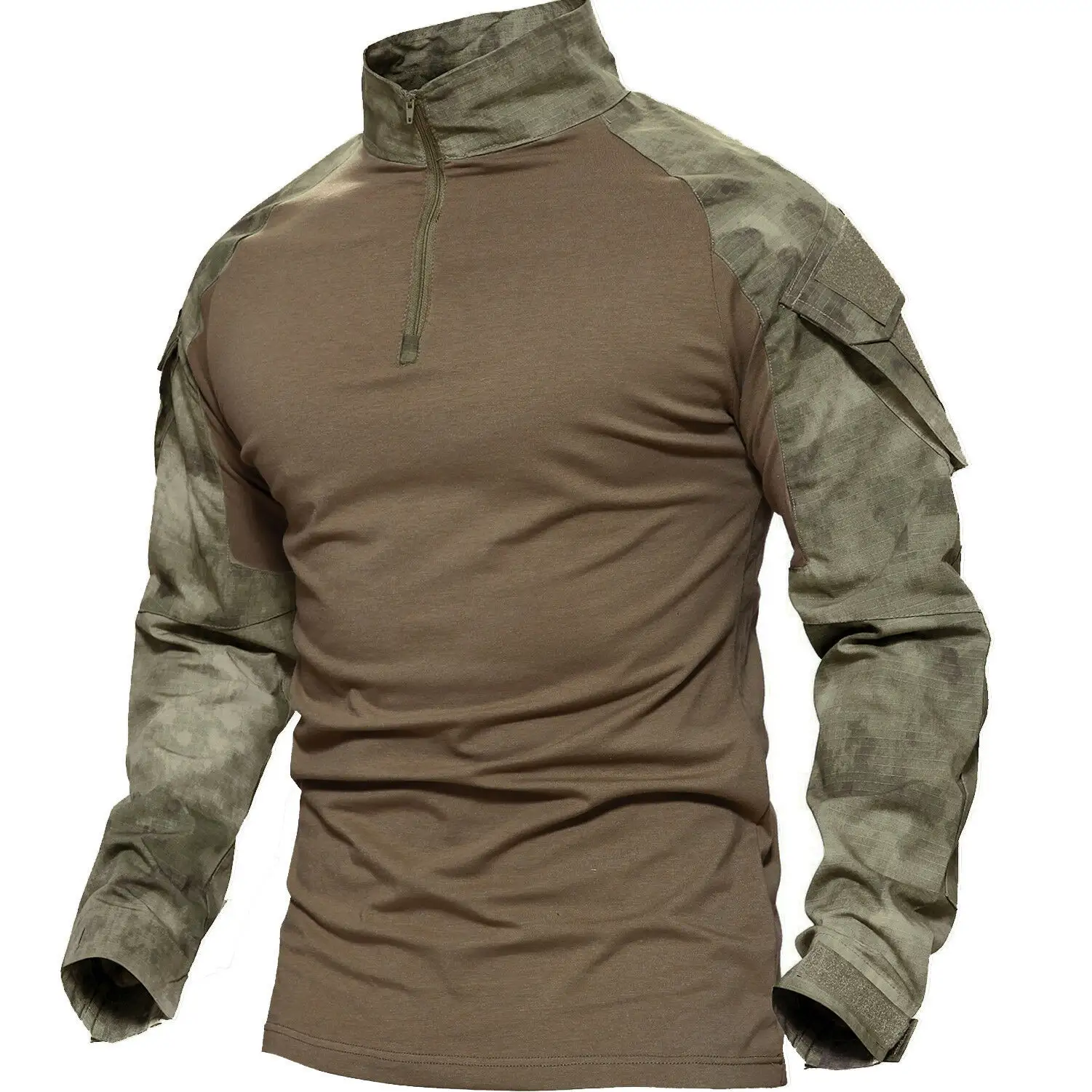 लड़ाकू जर्सी टी शर्ट पुरुषों सेना के <span class=keywords><strong>सैन्य</strong></span> शर्ट Airsoft सामरिक मुकाबला शर्ट स्वेटर टी शर्ट ATACS