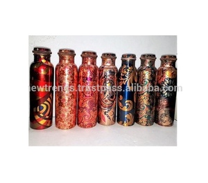 Bouteille d'eau en cuivre pur imprimé, 34oz, ml - Product Image 1