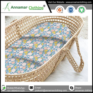 Best Quality Custom Super Soft Organic Cotton Unisex <b>Bassinet</b> Sheets Manufacturer - Product Image 3