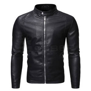Blouson d'hiver en cuir Pu homme, à manches longues, de grande taille, - Product Image 2