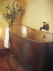 อ่างอาบน้ำทองแดงแบบตั้งได้ปรับแต่งได้รองเท้าแตะเดี่ยวทำจากทองแดง - Product Image 3