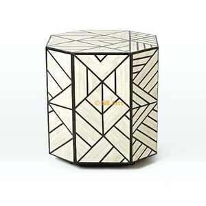 Moderna hermosa mesa auxiliar con incrustaciones de hueso para el hogar para muebles de sala de estar - Product Image 6