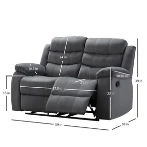 New Style Modern Reclinable Wide Power Electric Standard 1 2 3 4 5 6 7 Seaters Reclining Living Room Recliner Sofa Set