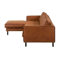 Canapé Chesterfield convertible moderne de grande taille en cuir véritable rafraîchissant, extensible, avec housse, base en bois massif, pour salon et maison