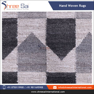 Vente à chaud de tapis rectangle en laine et coton moderne fait à la main de fabricant indien avec support en latex pour la maison et l'hôtel - Product Image 3