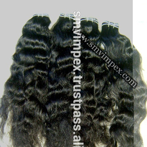 Cabello natural rizado, tejido de cabello humano remy, indio Cabello Virgen sin procesar, tejido - Product Image 6