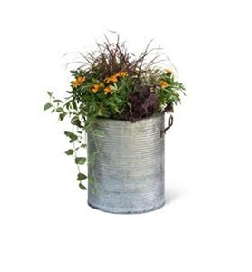 Planter Garden Decorative Planter Modern Simple Fancy Flower New Arrivals Galvanized Round Flower Pot - Product Image 1