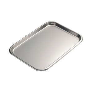 Plateau de service alimentaire en acier inoxydable avec poignées en cuir Plateau de service à thé et café en forme de rectangle de la plus haute qualité - Product Image 5