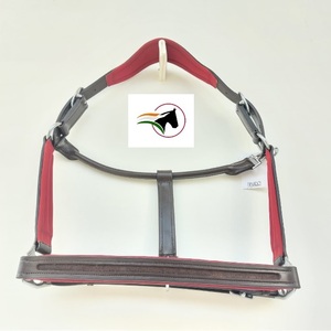 Conception personnalisable de licou de luxe de cheval en cuir de haute qualité avec canal vide sur le nez et le rembourrage rouge de la pièce de joue - Product Image 3