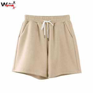 Shorts de survêtement pour hommes en molleton de coton, taille élastique, style décontracté et sportif, couleur unie, haute qualité, prix de gros - Product Image 5