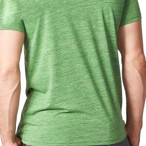 เสื้อออกกำลังกายแขนสั้นแบบไม่มีรอยต่อของผู้ชายเสื้อออกกำลังกายแบบ unisex 100% ผ้าคอตตอนออร์แกนิคแห้งเร็วสำหรับฤดูร้อน - Product Image 4