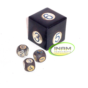 Nuevo artículo de regalo Caja de dados de madera decorativa de calidad extrema con trabajo de incrustaciones de latón - Product Image 1