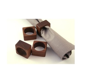 Porte-serviettes en bois artisanal, artisanal pour Table, ensemble d'anneaux de serviettes en bois, à utiliser pour la cuisine - Product Image 5