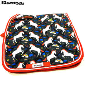 2025 mejor accesorio ecuestre de alta calidad sublimación impresa unicornio caballo sillín almohadilla - Product Image 2
