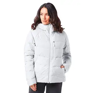 2021 सर्दियों के लिए रजाई बना हुआ Puffer जैकेट सफेद ठोस रंग नीचे Puffer जैकेट महिलाओं
