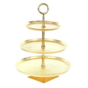 Support à gâteau de mariage au design vintage, finition nickelée, forme arrondie, pour célébrations intérieures et extérieures - Product Image 5
