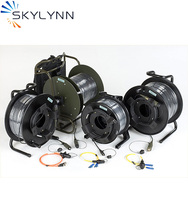 SKYLYNN FTTH SC LC FC ST Connecteur Portable Enrouleur Tactique Rétractable 100M 150M Bobine de Câble à Fibre Optique Cordon de Brassage ODVA