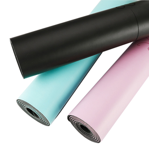 प्रीमियम गुणवत्ता महान पकड़ पु योग चटाई के साथ टिकाऊ पु रबर व्यायाम चटाई संरेखण लाइनों - Product Image 4