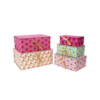 Boîte en papier pliable à imprimé floral avec fermeture à ruban Boîte-cadeau en papier imprimé avec logo personnalisé Boîte-cadeau en papier kraft faite à la main