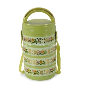 Caja Tiffin redonda ecológica de acero inoxidable con capacidad de 1-3L para usos múltiples - Product Image 1