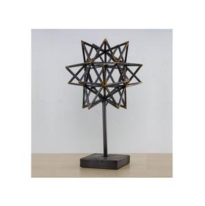 Sculpture moderne en aluminium Statue de table décorative de bureau pour le salon Décoration de table en acier et en marbre - Product Image 6