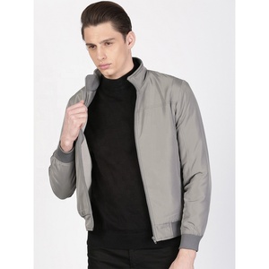 Blouson d'aviateur professionnel décontracté de printemps pour hommes Polyester élégant avec tissu en cuir Impression de logo personnalisable de grande taille - Product Image 1