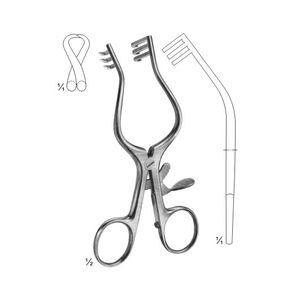Retractor Abdominal Manual de Acero y Metal con Autoretención PLESTER Blunt de 110 mm - Product Image 6