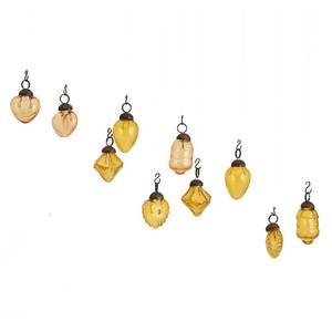 Adornos Navideños Pequeños de Cristal Multicolor Hechos a Mano, Combinación de Formas Variadas, para Colgar - Product Image 1