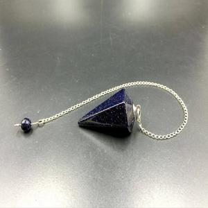 Meilleure Qualité Bleu Goldstone Cône À Facettes Pendule En Gros Pierres Précieuses Pendule Pour La Radiesthésie, La Guérison; grossiste - Product Image 5