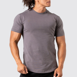 Camiseta ligera para hombre, 100% de algodón Camisa lisa, suave, negra, con cuello de pico, impresión personalizada, venta al por mayor - Product Image 2