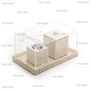 Quemador de Incienso Dukhoon de Diseño Fantástico con Caja de Oud y Cubierta Acrílica en Madera y Madera Tallada Mabkhara a Precios Económicos - Product Image 4