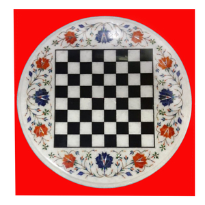 Antique Design Marble With Semi Precious Stone Inlay Table Top - Product Image 1