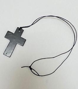 Pendentif en pierre feng shugite, amulette "croix"